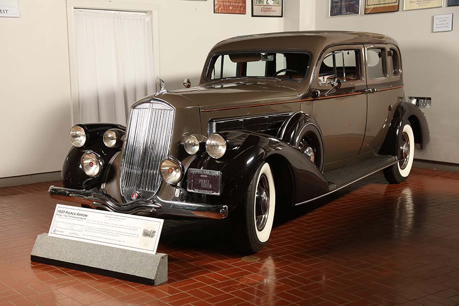 Pierce-Arrow vehicle at museum